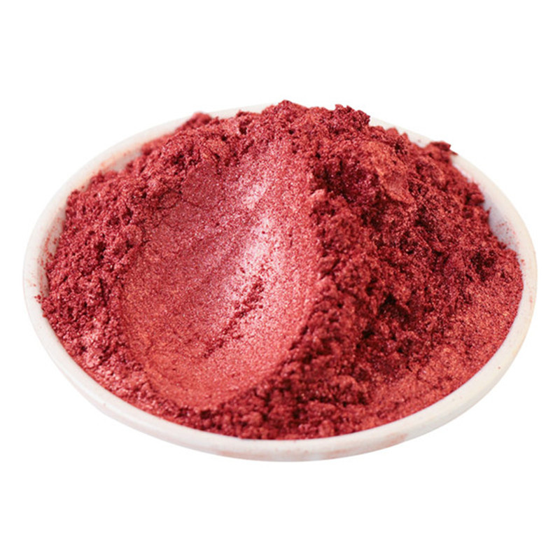 Wholesale Iron red series cosmetics grade synthetic mica pearl pigment powder03
