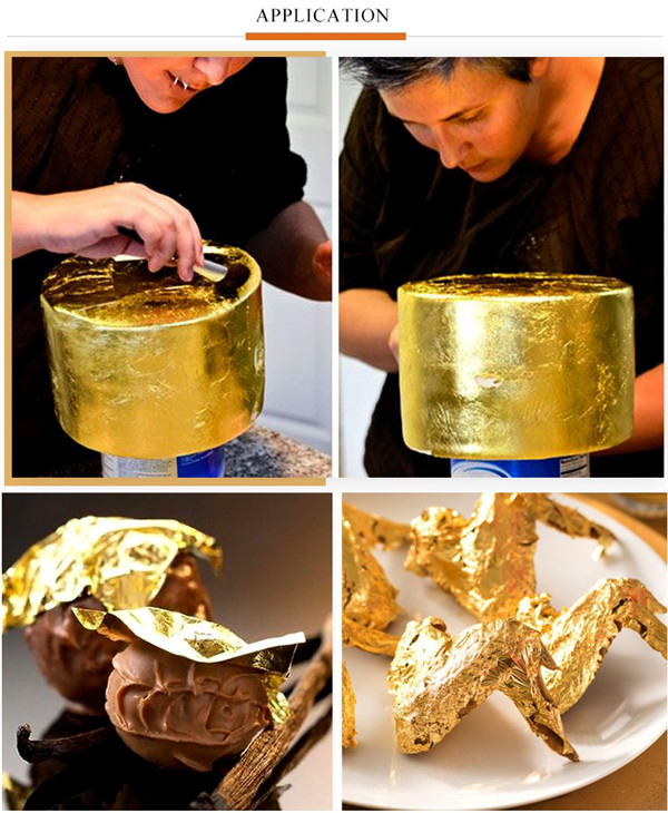 lámina de ouro puro folla de decoración de copos de 24 quilates folla de ouro comestible de 24 quilates03