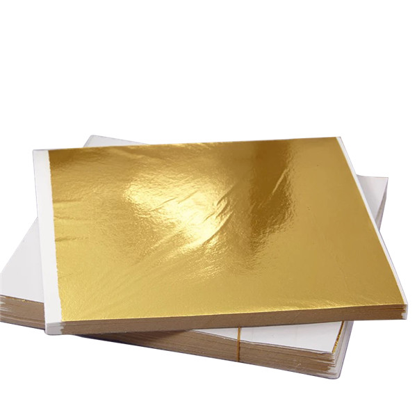 Тайваньская золотая фольга 9X9CM 500 листов в упаковке для позолоты и украшения08